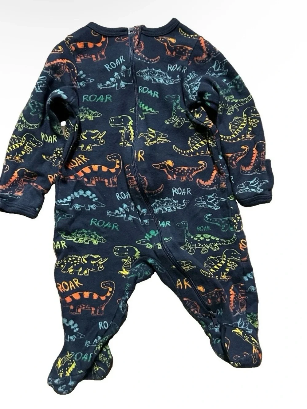 Baby Boy Footie Pajamas Little Brother Lion Dinosaurs Size 0-3 Months